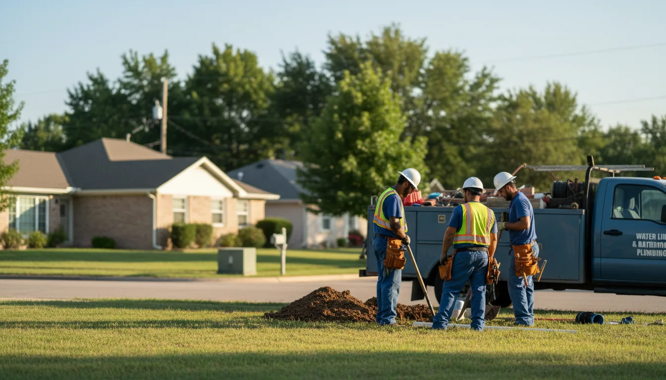 Residential water line and bathroom plumbing service in Waldo, AR